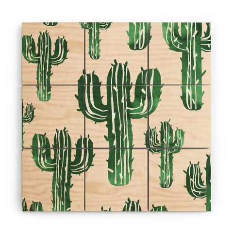 Susanne Kasielke Cactus Party Desert Matcha Wood Wall Mural