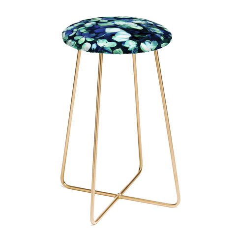 Susanne Kasielke Cherry Blossoms Blue Counter Stool