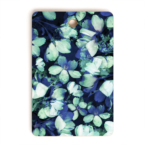 Susanne Kasielke Cherry Blossoms Blue Cutting Board Rectangle
