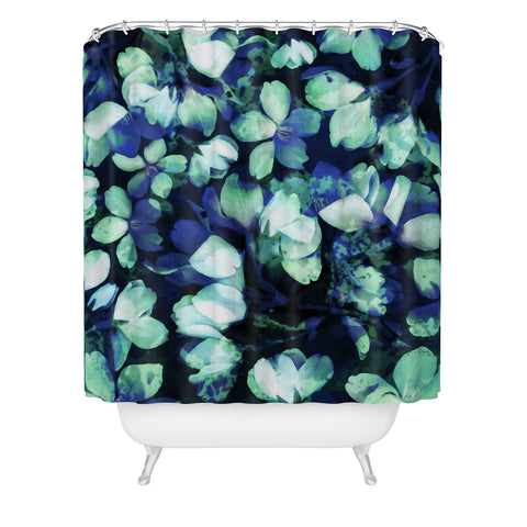 Susanne Kasielke Cherry Blossoms Blue Shower Curtain