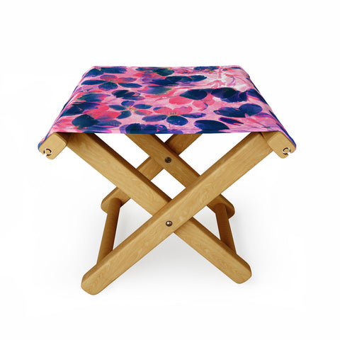 Susanne Kasielke Cherry Blossoms Neon Folding Stool