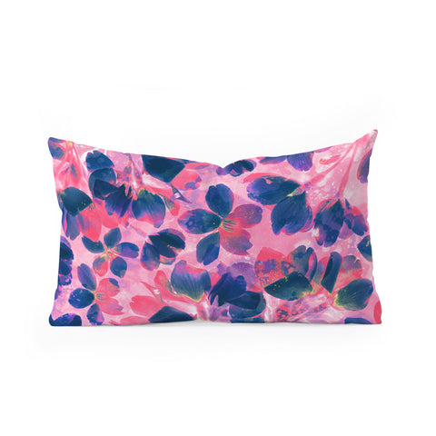 Susanne Kasielke Cherry Blossoms Neon Oblong Throw Pillow