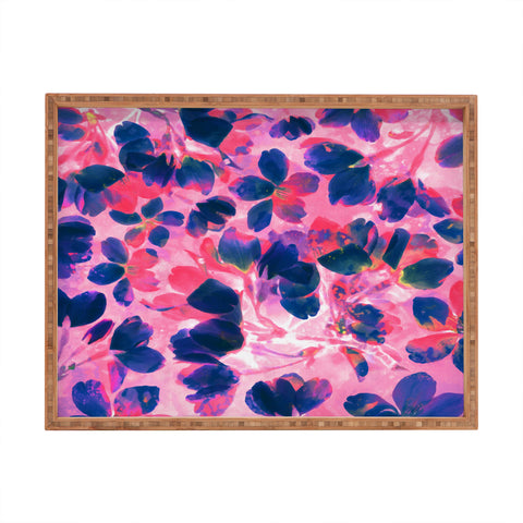 Susanne Kasielke Cherry Blossoms Neon Rectangular Tray