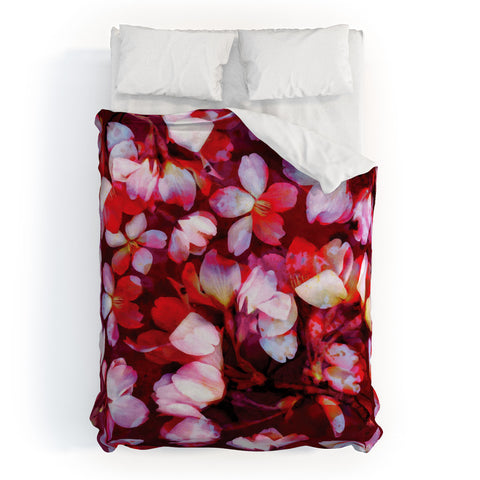 Susanne Kasielke Cherry Blossoms Red Duvet Cover