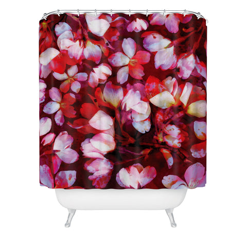 Susanne Kasielke Cherry Blossoms Red Shower Curtain