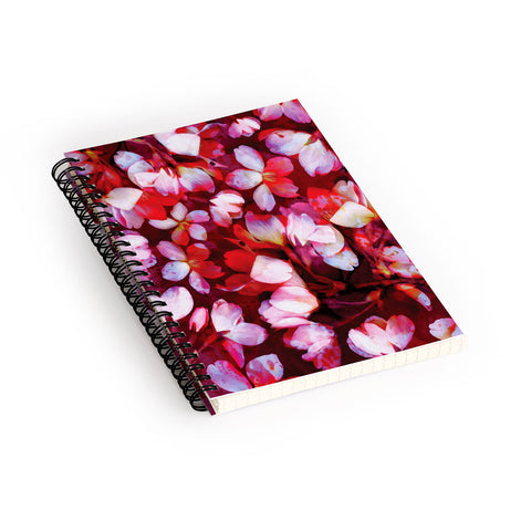 Susanne Kasielke Cherry Blossoms Red Spiral Notebook