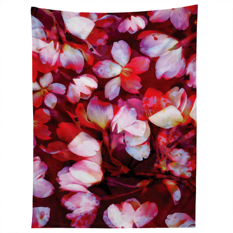 Susanne Kasielke Cherry Blossoms Red Tapestry