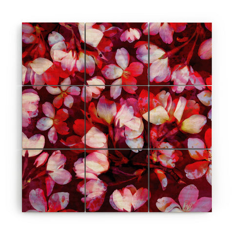 Susanne Kasielke Cherry Blossoms Red Wood Wall Mural
