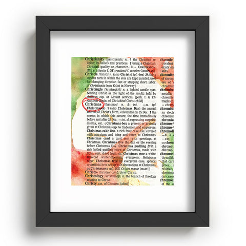 Susanne Kasielke Christmas Dictionary Art Recessed Framing Rectangle