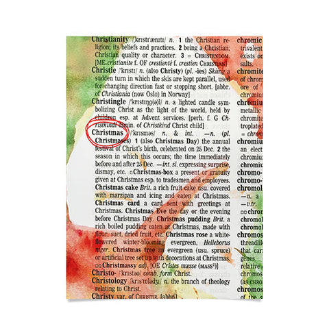Susanne Kasielke Christmas Dictionary Art Poster
