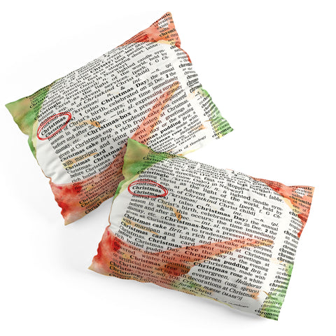 Susanne Kasielke Christmas Dictionary Art Pillow Shams