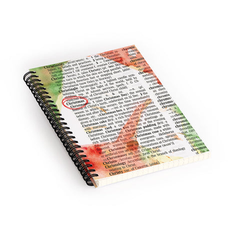 Susanne Kasielke Christmas Dictionary Art Spiral Notebook