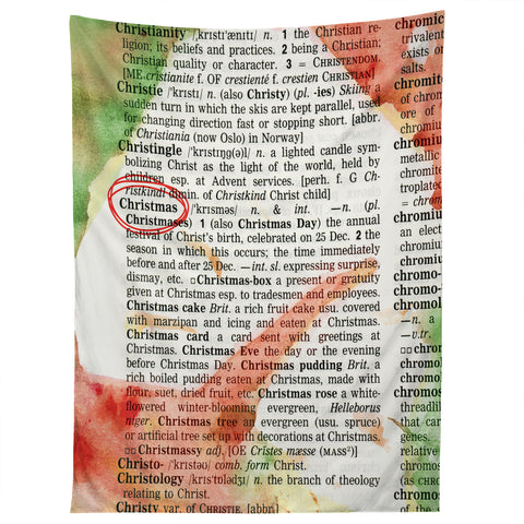 Susanne Kasielke Christmas Dictionary Art Tapestry
