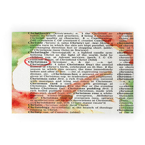 Susanne Kasielke Christmas Dictionary Art Welcome Mat