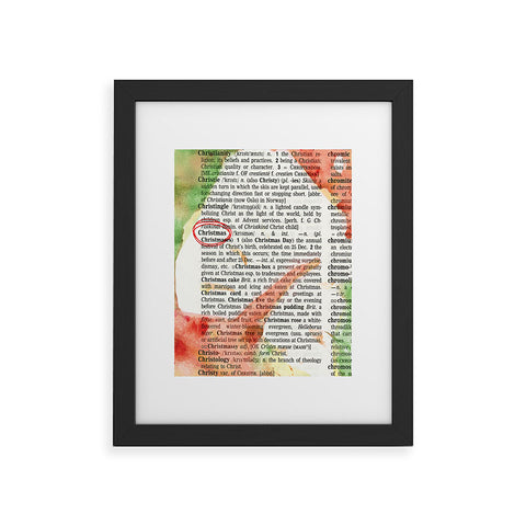 Susanne Kasielke Christmas Dictionary Art Framed Art Print