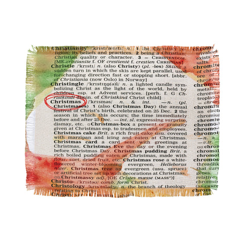 Susanne Kasielke Christmas Dictionary Art Throw Blanket