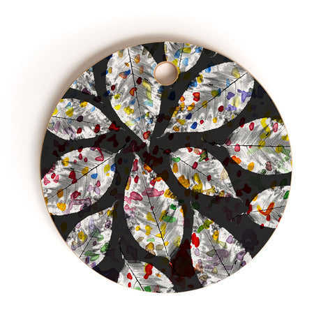 Susanne Kasielke Confetti Leaves Cutting Board Round