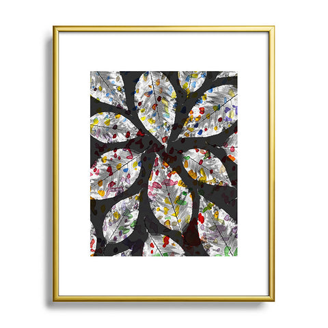 Susanne Kasielke Confetti Leaves Metal Framed Art Print