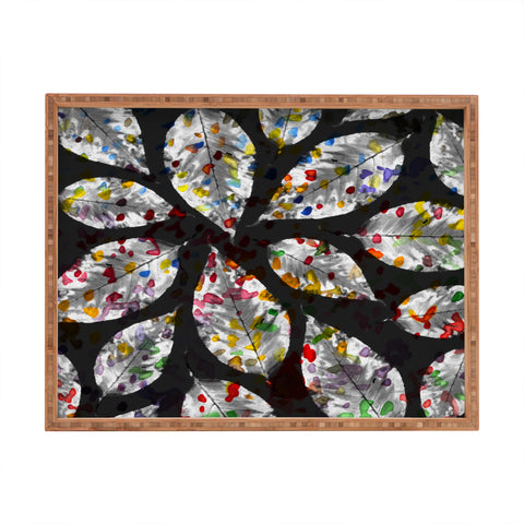Susanne Kasielke Confetti Leaves Rectangular Tray