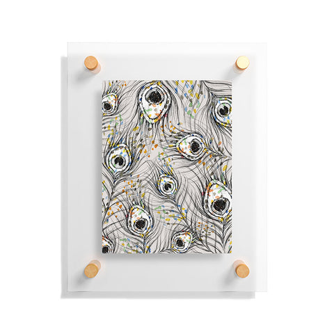 Susanne Kasielke Confetti Peacock Feathers Floating Acrylic Print