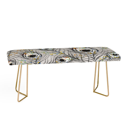 Susanne Kasielke Confetti Peacock Feathers Bench