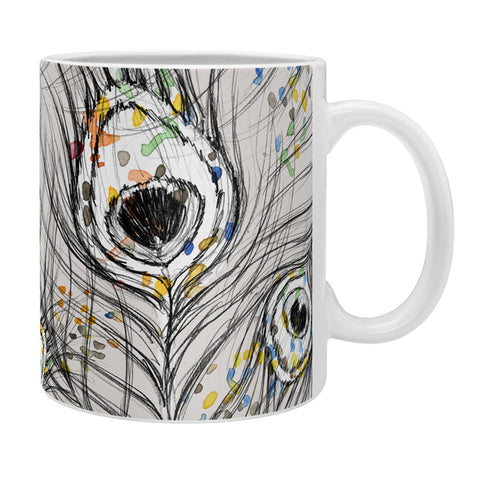 Susanne Kasielke Confetti Peacock Feathers Coffee Mug