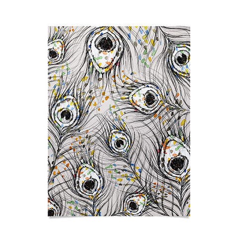 Susanne Kasielke Confetti Peacock Feathers Poster