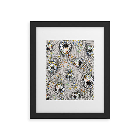 Susanne Kasielke Confetti Peacock Feathers Framed Art Print
