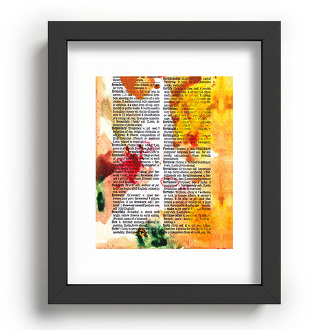 Susanne Kasielke Fortunate Dictionary Art Recessed Framing Rectangle