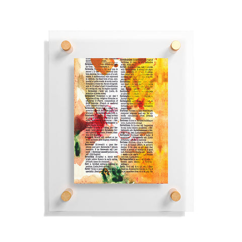 Susanne Kasielke Fortunate Dictionary Art Floating Acrylic Print