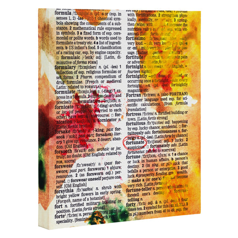 Susanne Kasielke Fortunate Dictionary Art Art Canvas