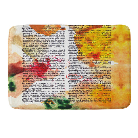Susanne Kasielke Fortunate Dictionary Art Memory Foam Bath Mat