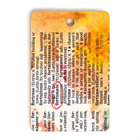 Susanne Kasielke Fortunate Dictionary Art Cutting Board Rectangle