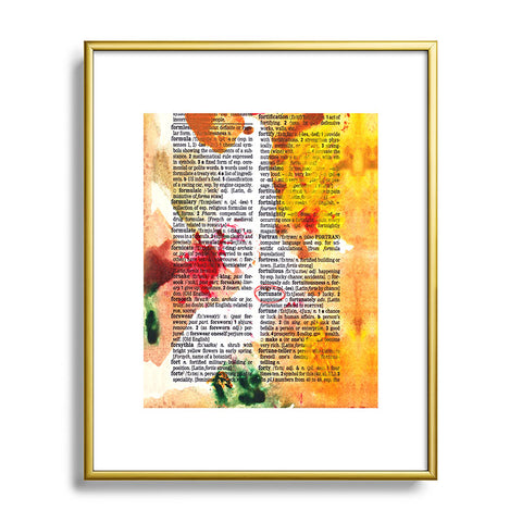 Susanne Kasielke Fortunate Dictionary Art Metal Framed Art Print