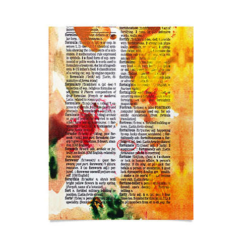Susanne Kasielke Fortunate Dictionary Art Poster