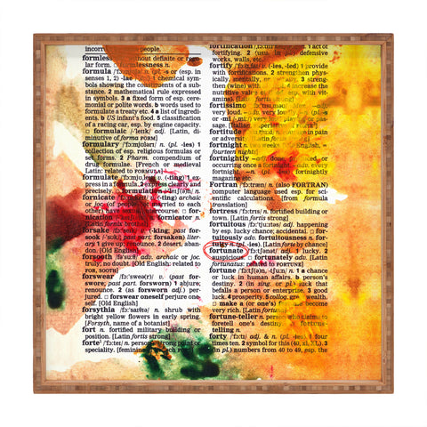 Susanne Kasielke Fortunate Dictionary Art Square Tray