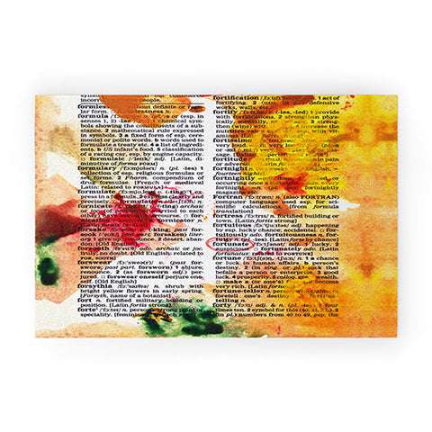 Susanne Kasielke Fortunate Dictionary Art Welcome Mat