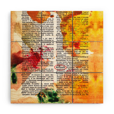 Susanne Kasielke Fortunate Dictionary Art Wood Wall Mural