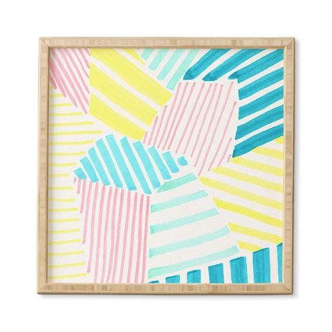 Susanne Kasielke French Reviera Seaside Stripes Framed Wall Art