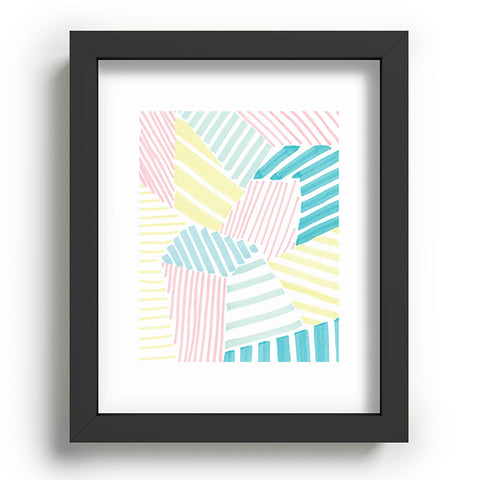 Susanne Kasielke French Reviera Seaside Stripes Recessed Framing Rectangle