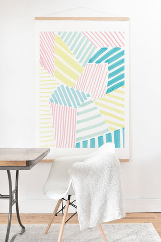Susanne Kasielke French Reviera Seaside Stripes Art Print And Hanger