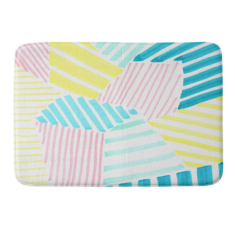 Susanne Kasielke French Reviera Seaside Stripes Memory Foam Bath Mat