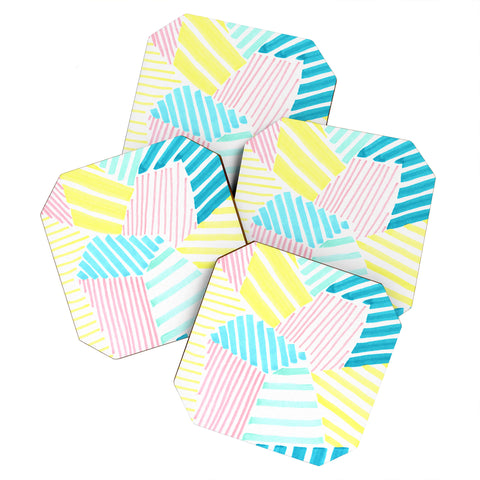 Susanne Kasielke French Reviera Seaside Stripes Coaster Set
