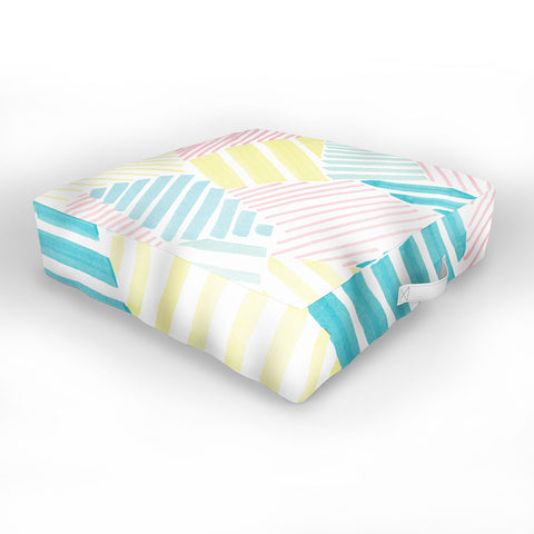 Susanne Kasielke French Reviera Seaside Stripes Outdoor Floor Cushion