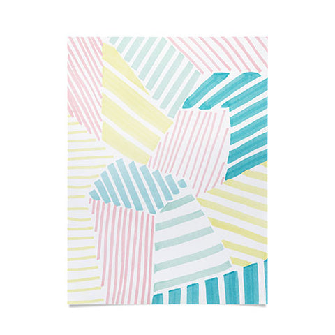 Susanne Kasielke French Reviera Seaside Stripes Poster
