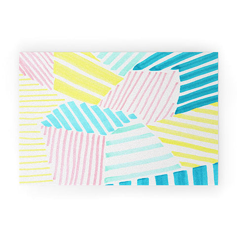 Susanne Kasielke French Reviera Seaside Stripes Welcome Mat
