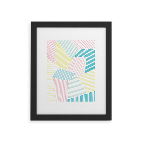 Susanne Kasielke French Reviera Seaside Stripes Framed Art Print