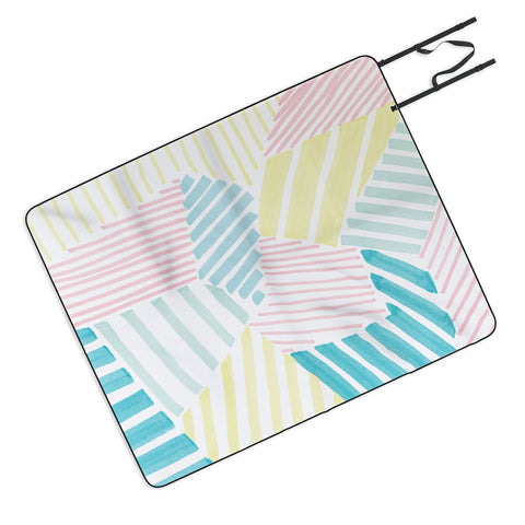 Susanne Kasielke French Reviera Seaside Stripes Picnic Blanket