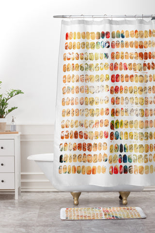 Susanne Kasielke Funny Blocks Shower Curtain And Mat