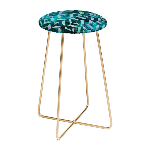 Susanne Kasielke Geometric Folk Stripes Counter Stool